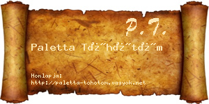 Paletta Töhötöm névjegykártya